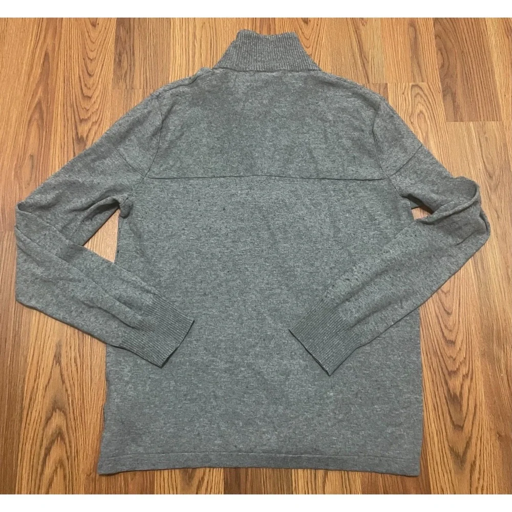 The North Face Quarter Zip Sweater Mens Medium Gray Fleece Lined